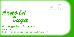 arnold duga business card